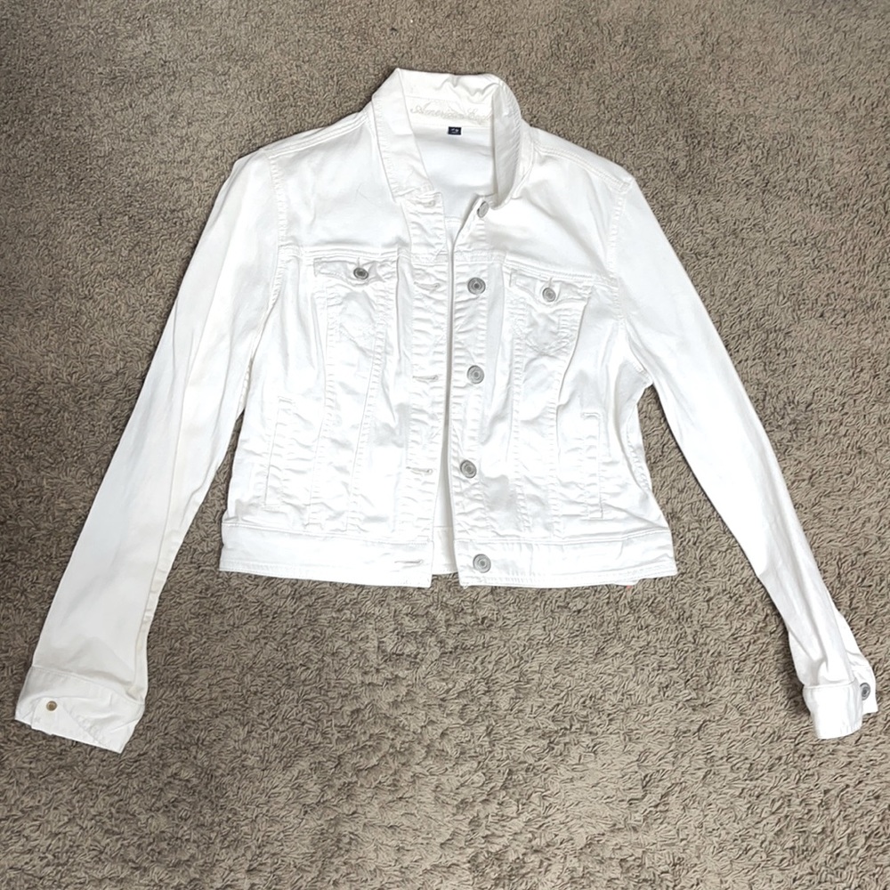 American eagle white jean coat